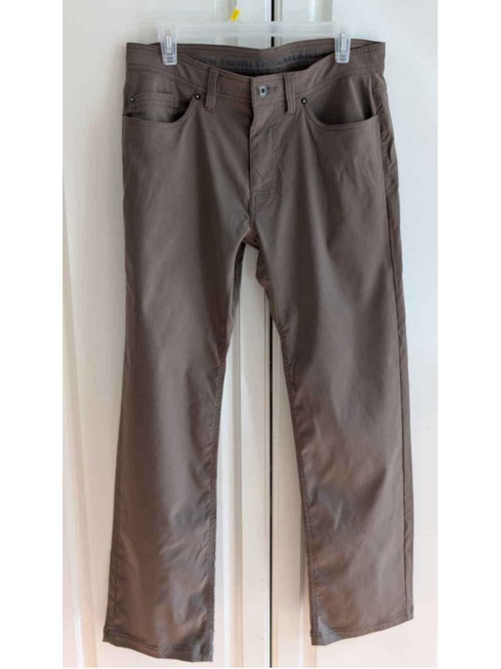 Men's prAna Brown Slim Fit Pants Waist 34